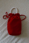  Сумка-pouch из бархата 'Здесь и сейчас' 